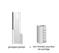 Imprimante Portable, Stylo d'impression d'étiquettes Portable Mini petite imprimante de tatouage image LOGO QR Code code-barres sans fil Intelligence jet d'encre Imprimez à Tout Moment(Printer-Cyan In