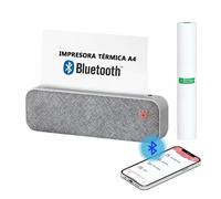 Imprimante portable thermique Bluetooth A4 - Petite imprimante portable de voyage avec papier thermique sans encre ni toner - Compatible avec les ordinateurs Windows, Mac... et téléphones Android, iOS