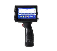 Imprimante portative d'étiquettes à jet d'encre, 12.7/25.4mm, QR Bar, Code de lot, Date, numéro, Logo, Date d'expiration, Machine de codage Portable Matériau d'impression large(With 2 inks 25.4mm)