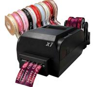 Imprimante Ruban Numérique Double Rangée - Machine À Étiquettes Électronique pour Ruban Satiné, Imprimante D’Étiquettes Thermiques Multi-Usage, Compatible Plus De 50 Langues,
