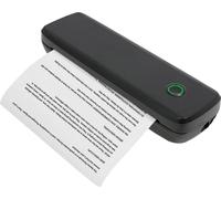 Imprimante thermique A4, connectivité Bluetooth, design portable, compatible avec plusieurs formats de papier, noir