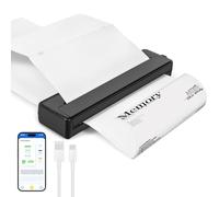 Imprimante Thermique A4, Imprimante Portable, Imprimante Compacte Thermique sans Encre, Compatible avec Les Bluetooth avec Smartphone, USB avec Tablette/Mac