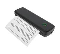 Imprimante thermique Bluetooth portable A4 - Avec prise en charge USB de type C - Batterie de 2550 mAh - Temps d'impression de 2,5 heures - Compatible avec le bureau et les voyages - Noir