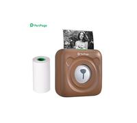 Imprimante thermique mini PeriPage A6 portable Bluetooth imprimante d'étiquettes-Marron