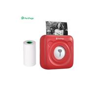 Imprimante thermique mini A6 portable Bluetooth imprimante d'étiquettes-Rouge