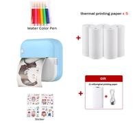 Imprimante thermique monochrome tout-en-un avec 6 feuilles de papier et 6 stylos de couleur