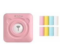 Imprimante thermique Peripage Bluetooth portable 58mm pour imprimer des photos pour téléphones avec 8 rouleaux de papier d'impression -Rose Rose G