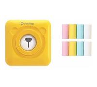 Imprimante thermique Peripage Bluetooth portable 58mm pour imprimer des photos pour téléphones avec 8 rouleaux de papier d'impression -Jaune G