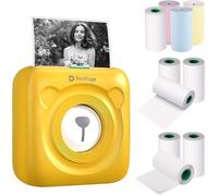 Imprimante thermique PeriPage Mini Pocket BT - Jaune - 9 rouleaux de papier