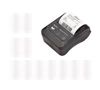 Imprimante thermique portable 58 mm for reçus 5,1 cm Mini imprimantes de poche mobiles avec 6 rouleaux de papier thermique Connexion USB et sans fil BT compatible avec Windows/Android/iOS for Office M