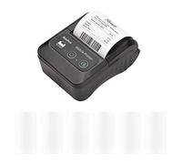 Imprimante thermique portable 58 mm for reçus 5,1 cm Mini imprimantes de poche mobiles avec 6 rouleaux de papier thermique Connexion USB et sans fil BT compatible avec Windows/Android/iOS for Office M