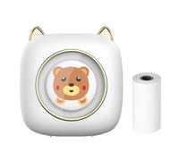 Imprimante thermique portable avec connexion BT 203 DPI pour étiquettes d'image, bricolage, liste artisanale, meno, notes, journal, reçus, autocollant instantané avec 1 rouleau de papier thermique 57