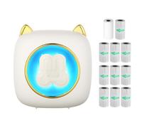 Imprimante thermique portable avec connexion BT 203 DPI pour étiquettes d'image, bricolage, liste de menos, notes, journal, reçus, autocollant instantané avec 1 rouleau de papier thermique + 10