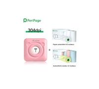 Imprimante thermique portable Bluetooth PeriPage A6 sans encre 304dpi Rose Version Internationale avec 6 bâton papier