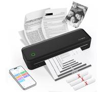Imprimante thermique portable sans fil pour voyage - Mini imprimante Bluetooth sans encre avec 300 DPI, prend en charge les lettres américaines, légales, A4 et A5 - Compatible avec Android, iOS