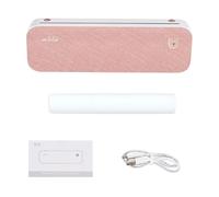 Imprimante thermique sans fil, connexion Bluetooth, prise en charge des smartphones mobiles, rose