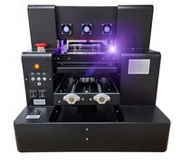 Imprimante UV A4, Imprimante UV DTF, Imprimante UV LED UV Printer jet d'encre USB 5760 * 1440dpi avec rotation pour bouteilles/papier/étui de téléphone/pvc/plastique/bois/métal/cuir etc. (A4UV-XP600)