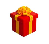 Imprimé 3D Annoying Avec Vis Rangement 12cm Coffret Cadeau Amusant, BoîTe Cadeau Fantaisie Coffret Cadeau Ennuyeux pour Petits Bijoux en espèces Saint-Valentin (Rouge)