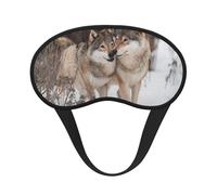 Imprimé à motif loup,Masques de sommeil occultants, cache-yeux couvrants, masques de sommeil anti-lumière
