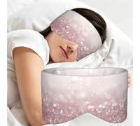 Imprimé à paillettes roses, Masque de sommeil pour la maison, les voyages et le travail posté, couvrant entièrement les yeux et bloquant la lumière