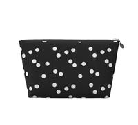 Imprimé à Pois Blancs Noirs, Trousse de Toilette Trousse de Maquillage Sac à cosmétiques Trousse de Toilette de Voyage Portable