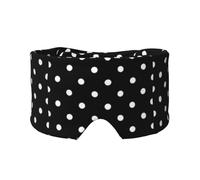Imprimé à pois noirs et blancs,Masque pour les yeux bloquant la lumière Cache-yeux et cache-oreilles pour le sommeil