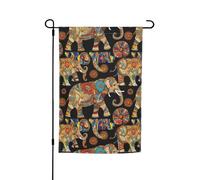 Imprimé abstrait d'éléphant, polyvalent et élégant, drapeau de jardin pour toutes les saisons, décoration de patio en plein air, ultime intervention, porches et jardins