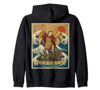 Imprimé Ange Guerrier de Style samouraï de l'archange Saint-Michel Sweat à Capuche