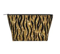 Imprimé Animal à Paillettes dorées, Trousse de Toilette Trousse de Maquillage Sac à cosmétiques Trousse de Toilette de Voyage Portable