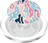Imprimé Animal Abstrait Rose Pastel Bleu PopSockets PopGrip pour MagSafe