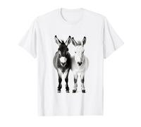 Imprimé animal âne graphique portrait dessin âne T-Shirt