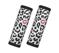 Imprimé animal avec forme de baiser, Lot de 2 protections pour poignées de valise, housses de poignée souples et confortables, étiquette à bagages