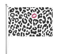 Imprimé animal en forme de baiser,Drapeau de jardin, bannière décorative, drapeau double face, 2 x 3 pieds, pour extérieur et intérieur
