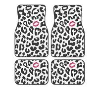 Imprimé Animal en Forme de Baiser,Lot de 4 Tapis de Sol pour Voiture, Tapis de Sol antidérapants pour véhicule