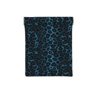 Imprimé Animal léopard Bleu Cool, Sac de Rangement pour Femmes, Portefeuille supérieur à Presser, Petit Porte-Monnaie, Pochette de Changement