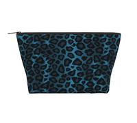 Imprimé Animal léopard Bleu Cool, Trousse de Toilette Trousse de Maquillage Sac à cosmétiques Trousse de Toilette de Voyage Portable