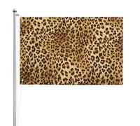 Imprimé animal léopard,Drapeau de jardin, bannière décorative, drapeau double face, 2 x 3 pieds, pour extérieur et intérieur