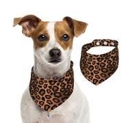 Imprimé Animal léopard Marron,Bandanas pour Chien, écharpe en Coton, Bavoirs réglables pour Animaux de Compagnie,L