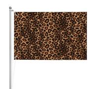 Imprimé animal léopard marron,Drapeau de jardin, bannière décorative, drapeau double face, 2 x 3 pieds, pour extérieur et intérieur