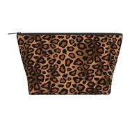 Imprimé Animal léopard Marron, Trousse de Toilette Trousse de Maquillage Sac à cosmétiques Trousse de Toilette de Voyage Portable