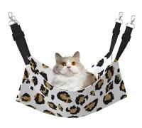 Imprimé Animal léopard Noir à Paillettes dorées,Hamac Suspendu pour Chat, lit Suspendu Doux Double Face pour Petits Chiens,M