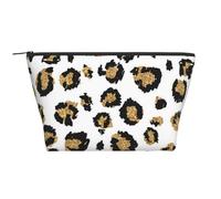 Imprimé Animal léopard Noir à Paillettes dorées, Trousse de Toilette Trousse de Maquillage Sac à cosmétiques Trousse de Toilette de Voyage Portable