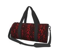 Imprimé Animal léopard Rouge foncé, Sac de Voyage de Grande capacité, Sac à Main Rond, Sac de Voyage de Sport, fourre-Tout, Sac de Fitness