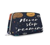 Imprimé animal, organisateur de maquillage en cuir, tortues et crabes nageurs tropicaux, sac à main, trousse de toilette, pochette de maquillage imperméable, orange jaune, S, Multicolore 20, Taille