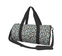 Imprimé Animal tacheté léopard Bleu et Marron, Sac de Voyage de Grande capacité, Sac à Main Rond, Sac de Voyage de Sport, fourre-Tout, Sac de Fitness