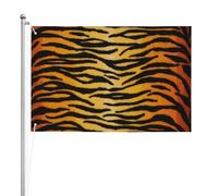 Imprimé animal Tigre Noir Or,Drapeau de jardin, bannière décorative, drapeau double face, 2 x 3 pieds, pour extérieur et intérieur