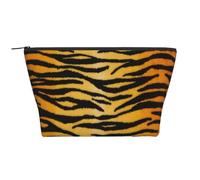 Imprimé Animal Tigre Noir Or, Trousse de Toilette Trousse de Maquillage Sac à cosmétiques Trousse de Toilette de Voyage Portable