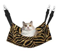 Imprimé Animal zèbre doré,Hamac Suspendu pour Chat, lit Suspendu Doux Double Face pour Petits Chiens,M