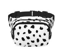 Imprimé Animalier Dalmatien Pictural,Sac Banane carré Double Couche, Sac de Poitrine