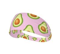 Imprimé Avocat Rose,Bandeau de Sport Unisexe, Bandeau élastique Multi-usages pour Cheveux